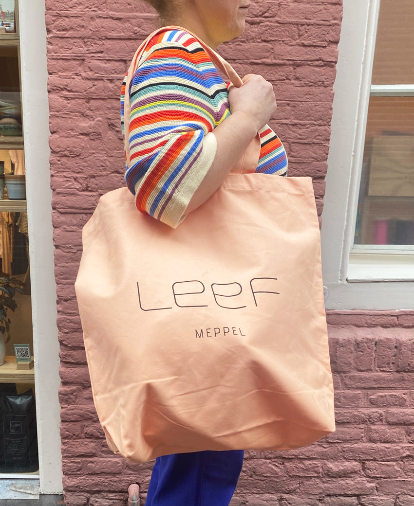 Cotton Bag LEEF Peach - LEEF mode en accessoires
