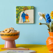 Twee vierkante muurdecoraties met de tekst "Couple Goals" van StoryTiles, geschikt voor in de woonkamer of slaapkamer.