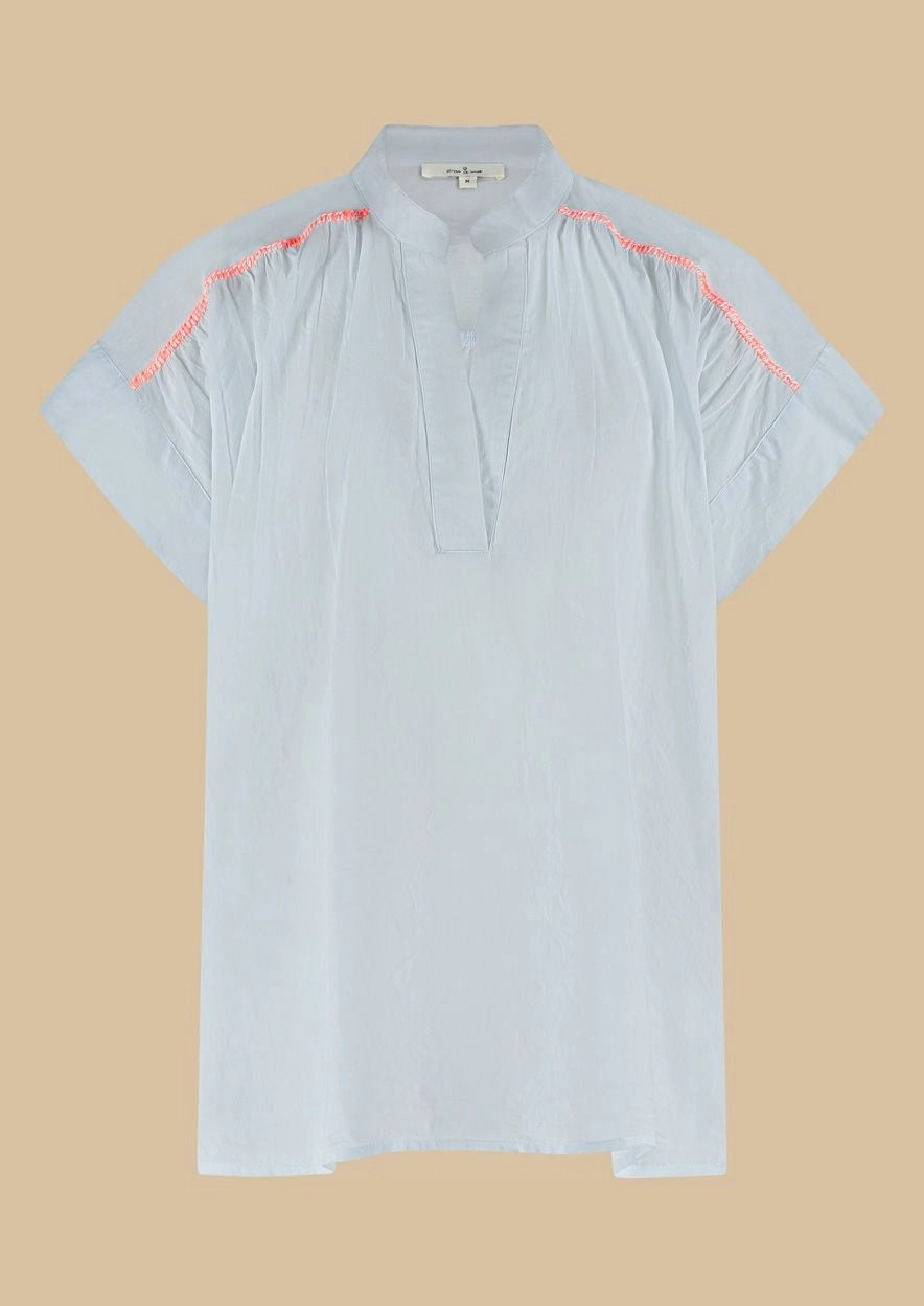 DENISE BLOUSE 3268 Blue Sky - LEEF mode en accessoires