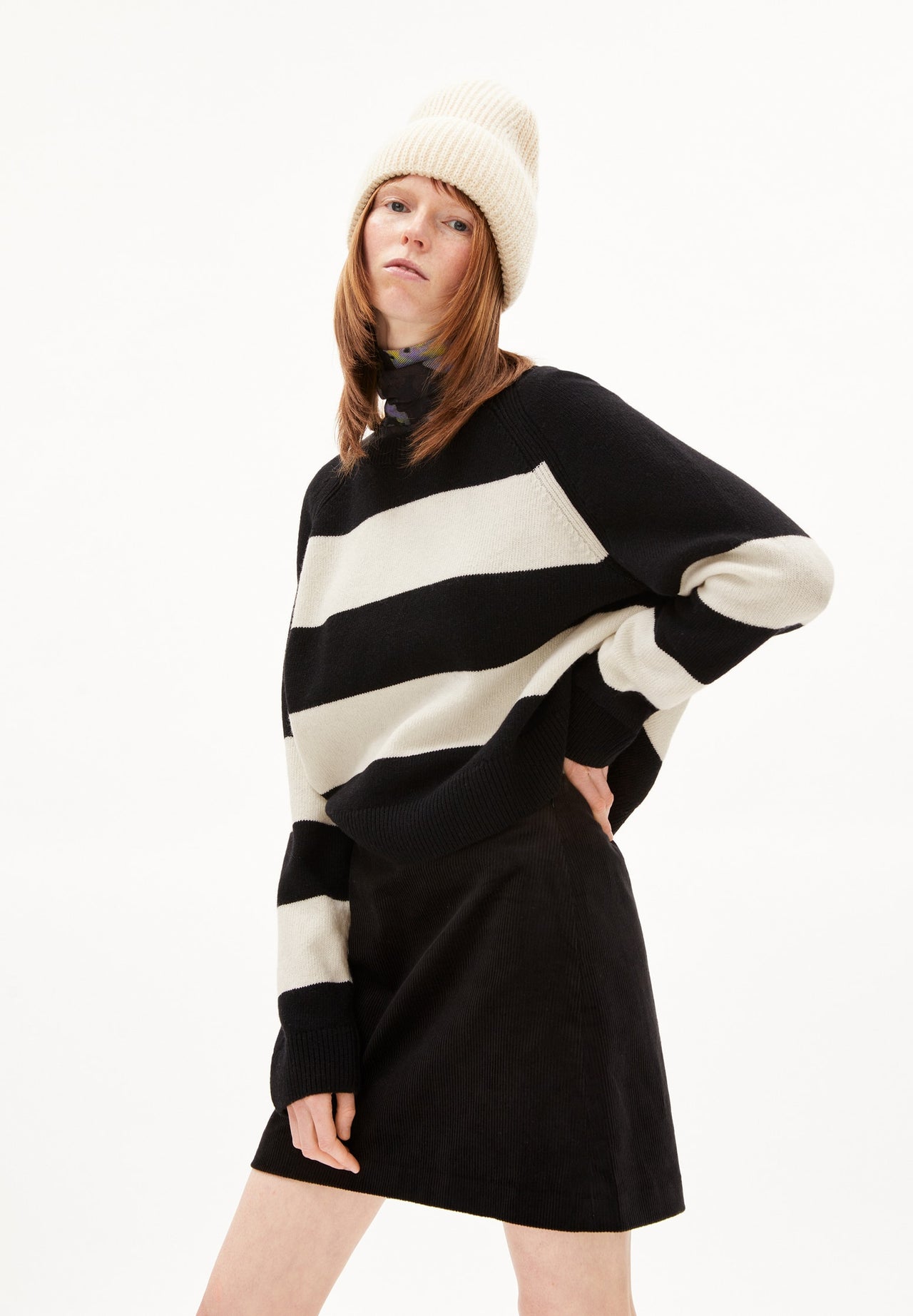 DILIRIAA STRIPES 1648 black-oatmilk