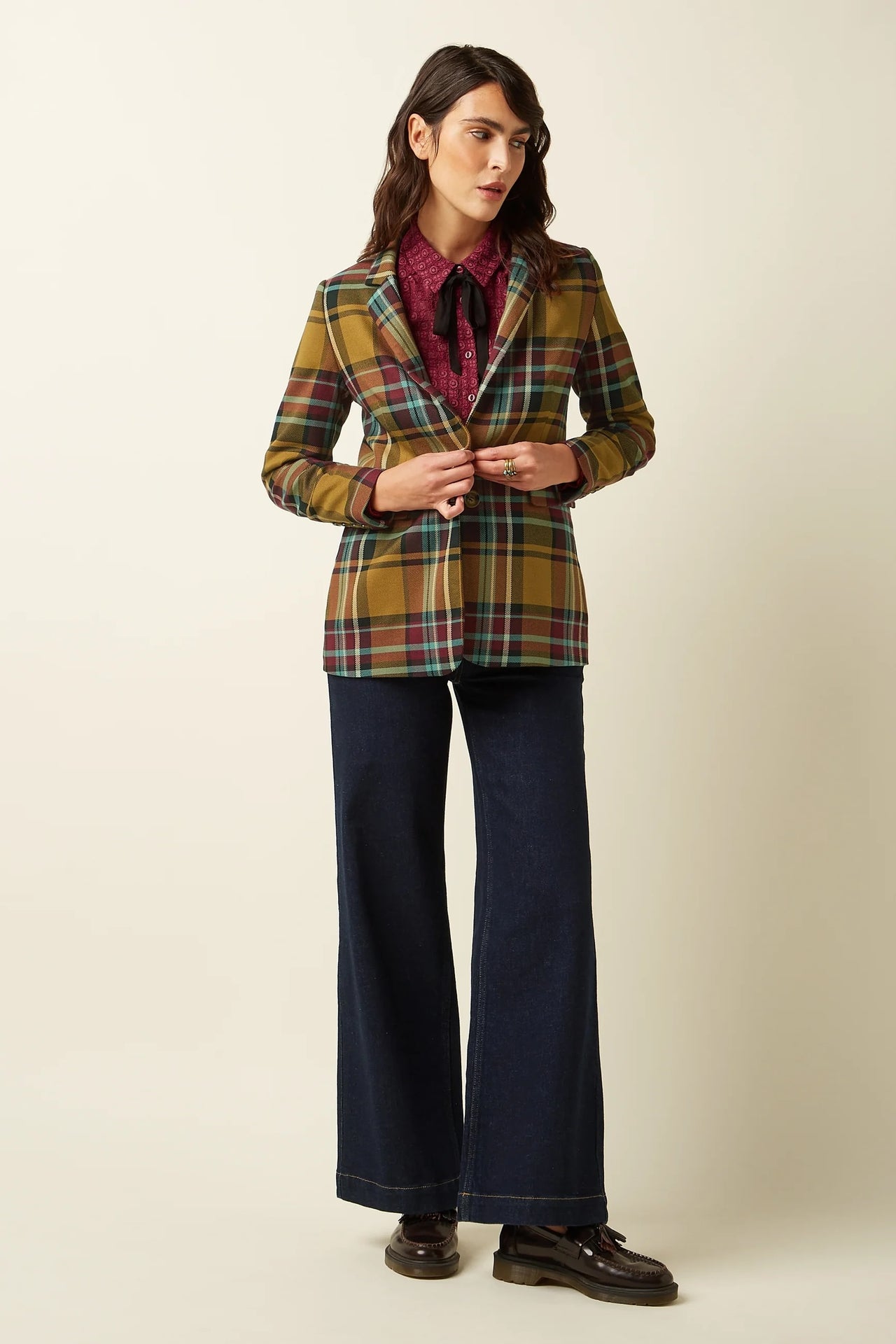 Daisy Blazer Caroll Check 551 Golden Brown