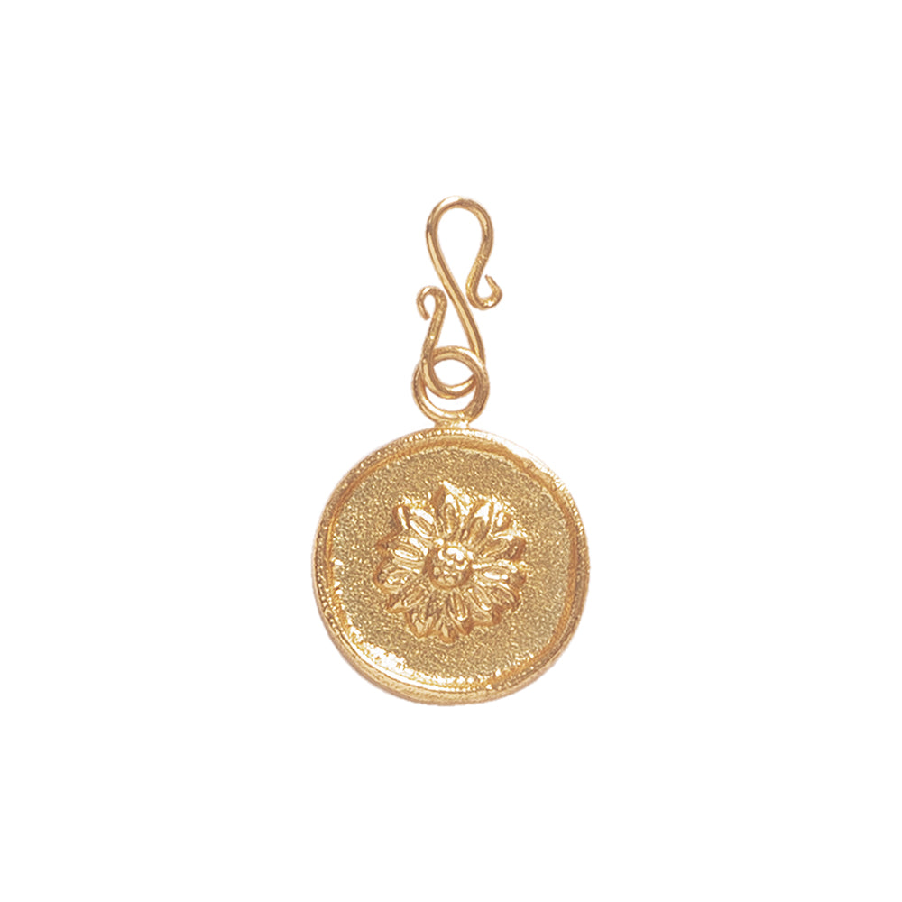 Daisy Vintage Coin Charm GP Gold - LEEF mode en accessoires