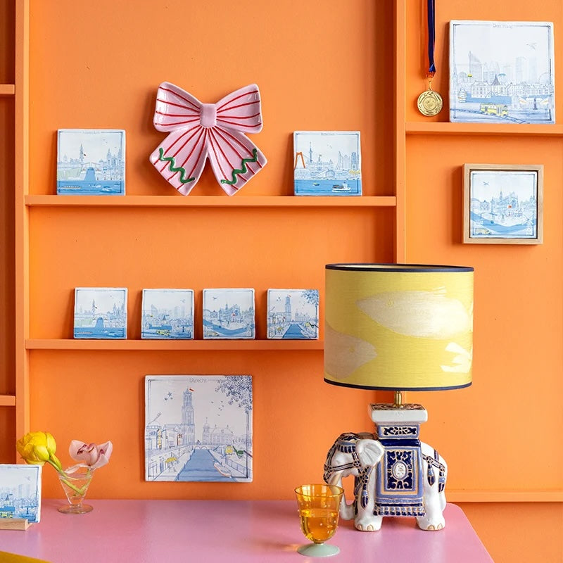 StoryTiles Den Haag in ’n Oogopslag 10 x 10, decoratieve tegel met illustratie van Den Haag