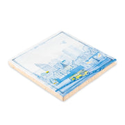 StoryTiles tegeltje Den Haag in ’n Oogopslag 10 x 10 met illustratie van Den Haag-skyline
