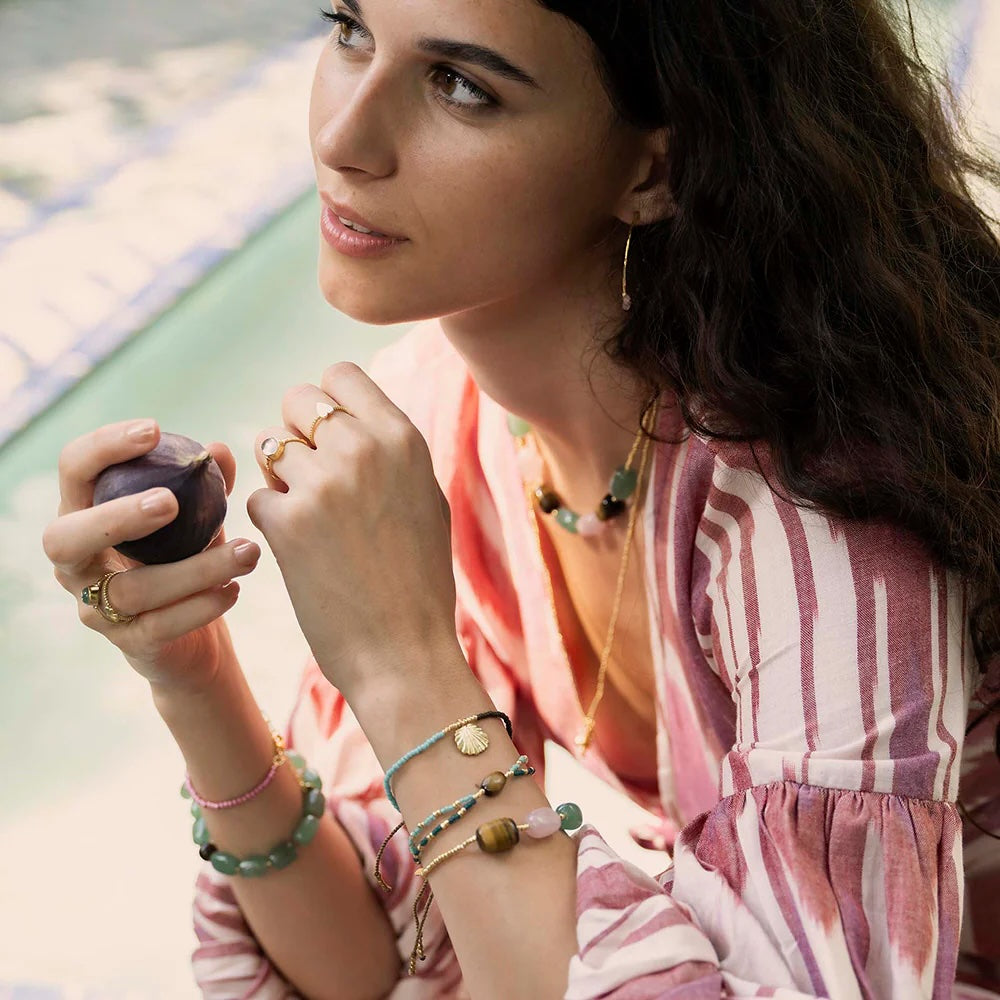 Desirable126AventurineRoseQuartzTigerEyeBraceletAventurine__2