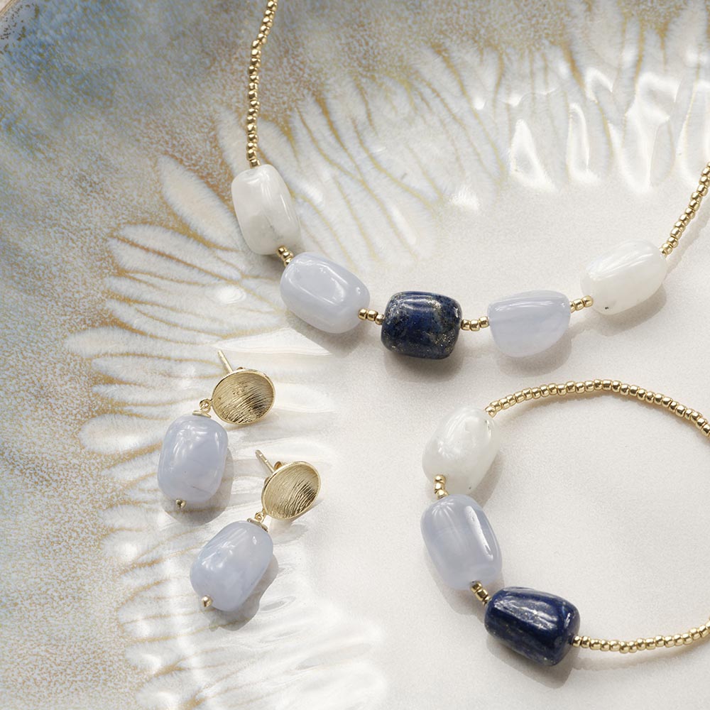 Desirable126MoonstoneBlueLaceAgateLapisLazuliBraceletMoonstone__3