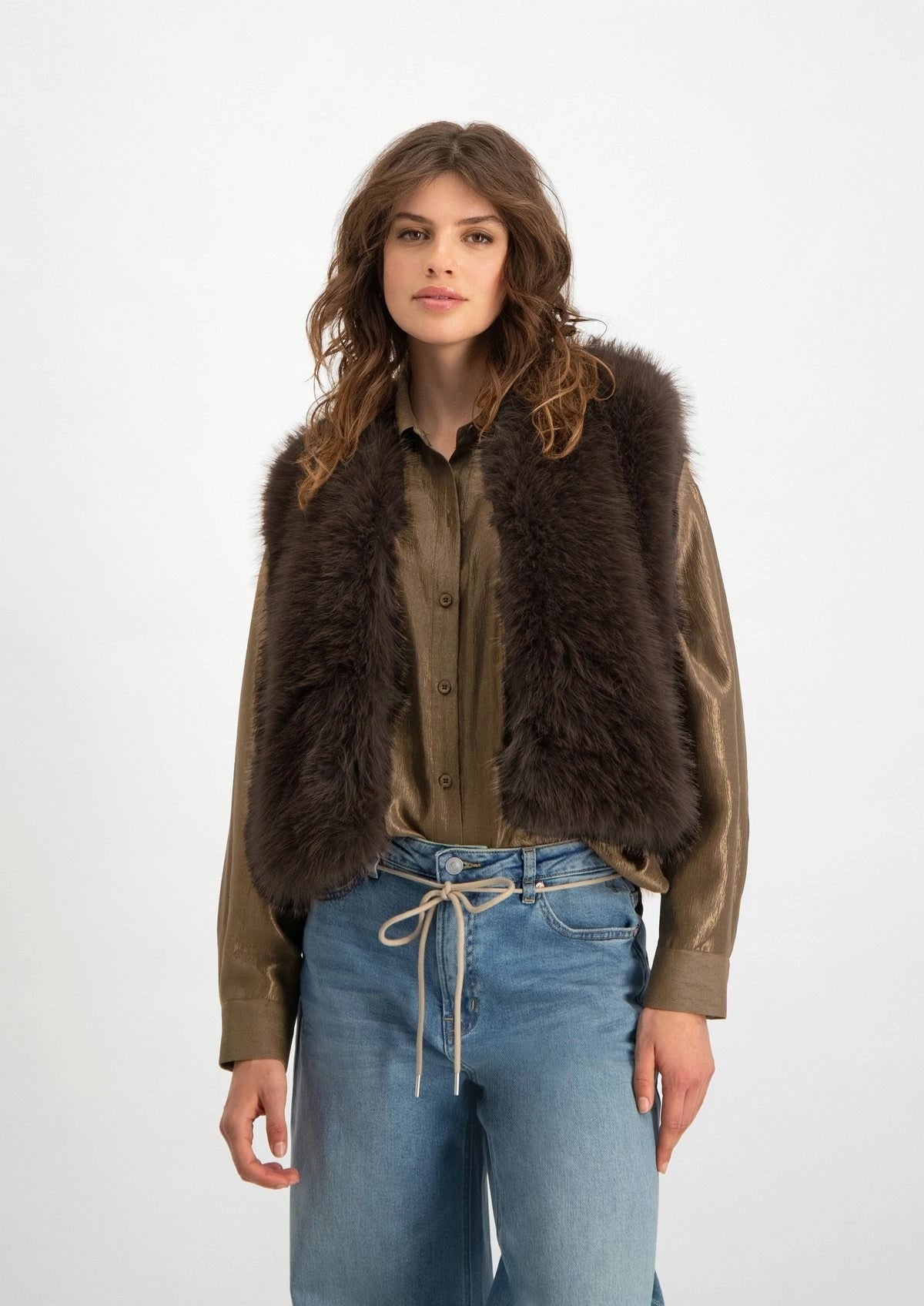 Devin Blouse  1089 Mocha - LEEF mode en accessoires