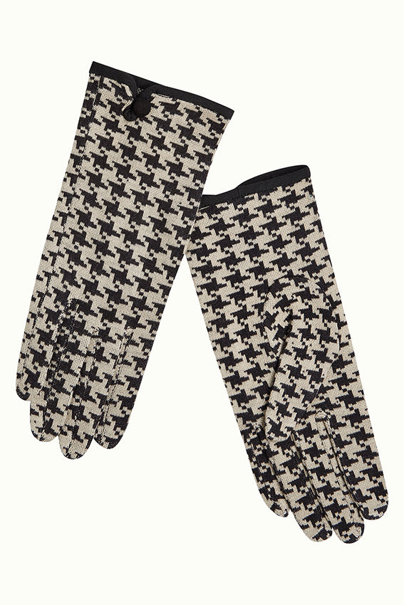 Dionne handschoen 057 Almond van King Louie, zachte stoffen handschoen met almond kleur, ideaal voor koude dagen.