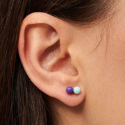 DoubleColorBallEarring1pcsDeepPurple_Mint__2