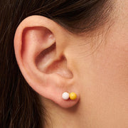 DoubleColorBallEarring1pcsLightBlue_CoralPink__2