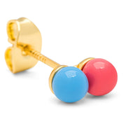 DoubleColorBallEarring1pcsSilk_LightPink_Sunflower__4