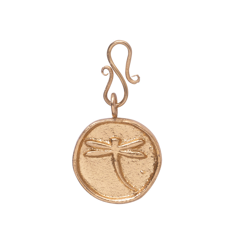 Dragonfly Vintage Coin Charm GP - LEEF mode en accessoires