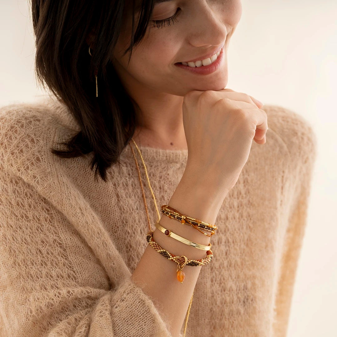 Effort Carnelian Bracelet GC - LEEF mode en accessoires