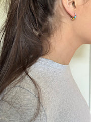 Emaille creolen multicolori  Multicolori - LEEF mode en accessoires