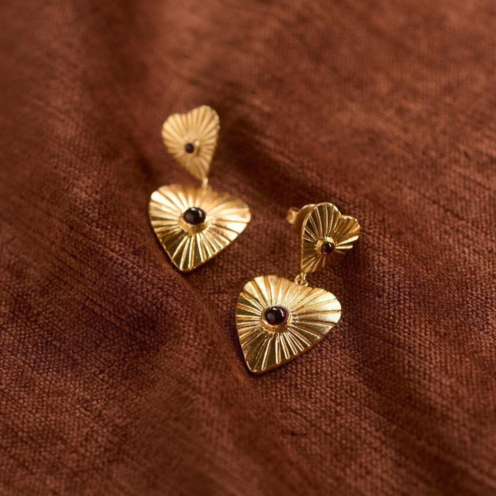 EmpowerGarnetGoldPlatedEarringsGarnet__3