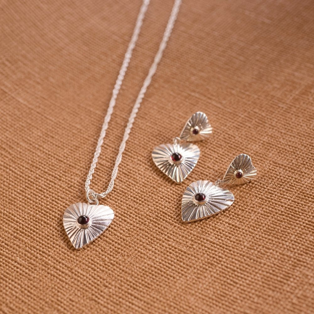 EmpowerGarnetSilverPlatedEarringsGarnet__3