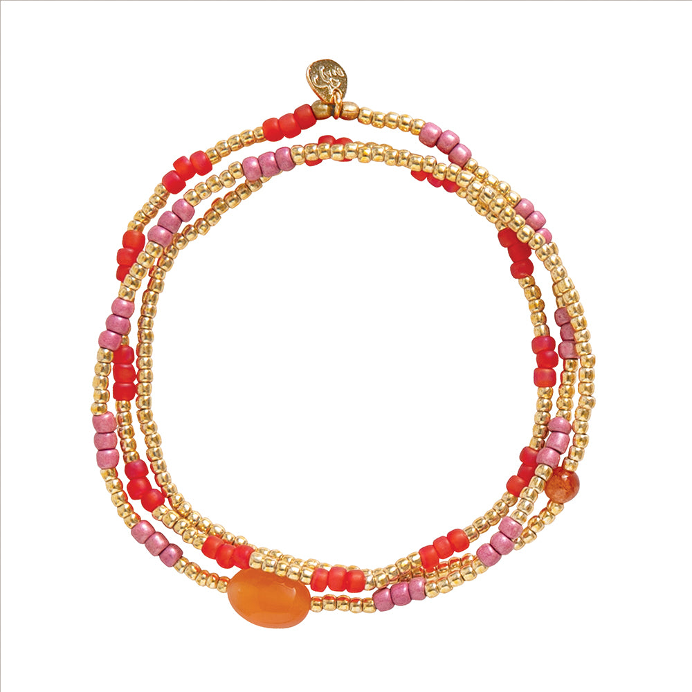 Energetic Carnelian Bracelet GC Carnelian - LEEF mode en accessoires