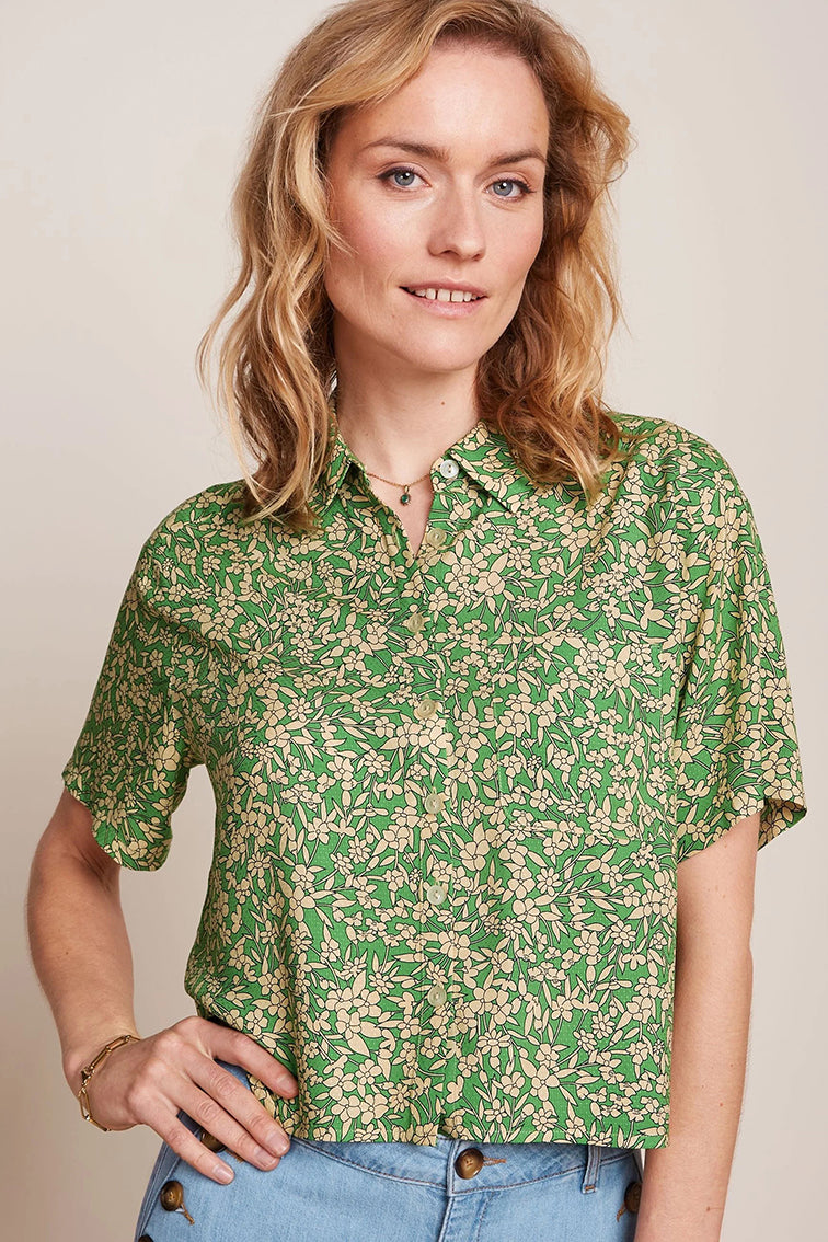 Evelina Blouse Paradis 271 Jasmin Green - LEEF mode en accessoires