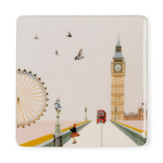 Mini Eye on London tegel van StoryTiles, 6x6cm, met gedetailleerde afbeelding van het iconische Londense oog.