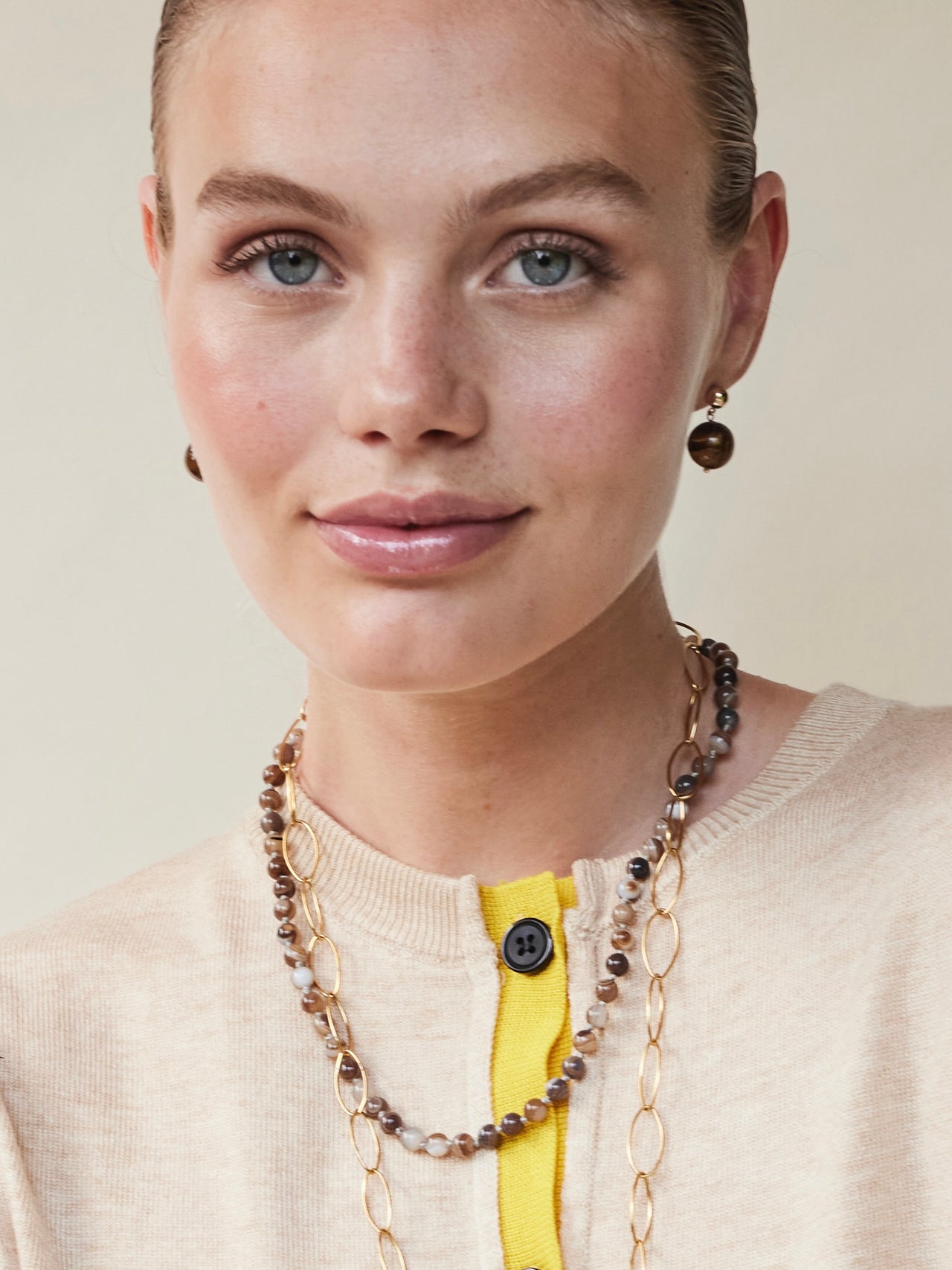 FIJNE GEMSTONE KETTING / AGAAT-MÊLÉE Agaat-Melee - LEEF mode en accessoires