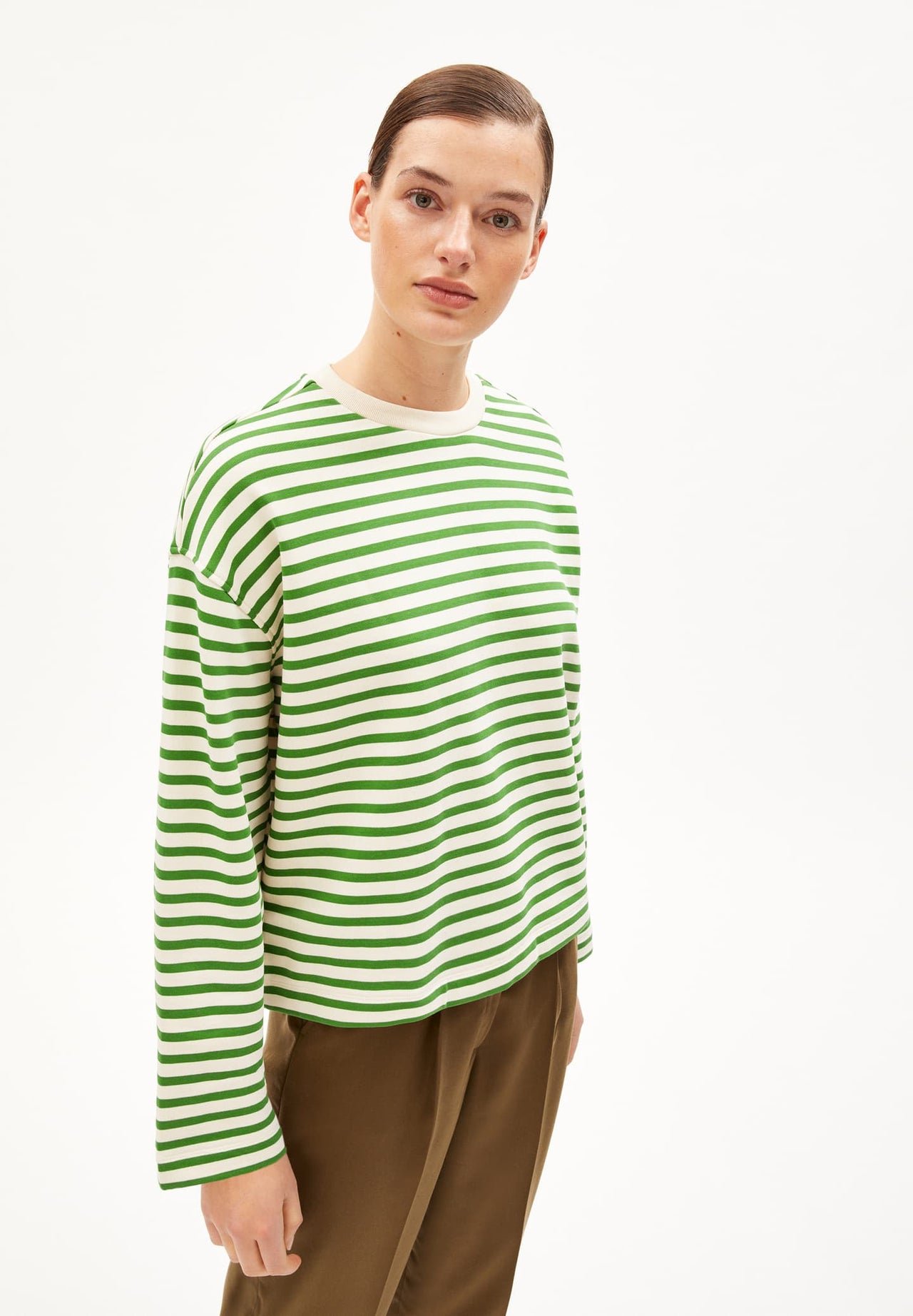 FRANKAA MAARLEN STRIPE 2907 Undyed-ivy green