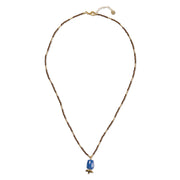 Fabulous Lapis Lazili Tiger Eye Necklace Gold Colored Lapis Lazuli - LEEF mode en accessoires