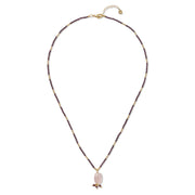 Fabulous Rose Quartz Garnet Necklace Gold Colored Rose quartz - LEEF mode en accessoires