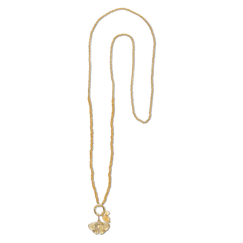 Fantastic Citrine Necklace Gold Plated Citrine - LEEF mode en accessoires