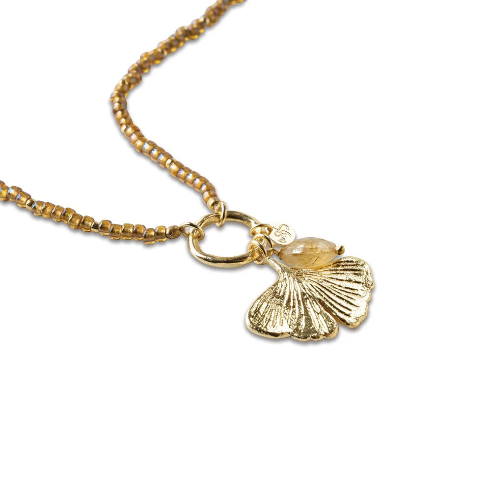 Fantastic Citrine Necklace Gold Plated Citrine - LEEF mode en accessoires