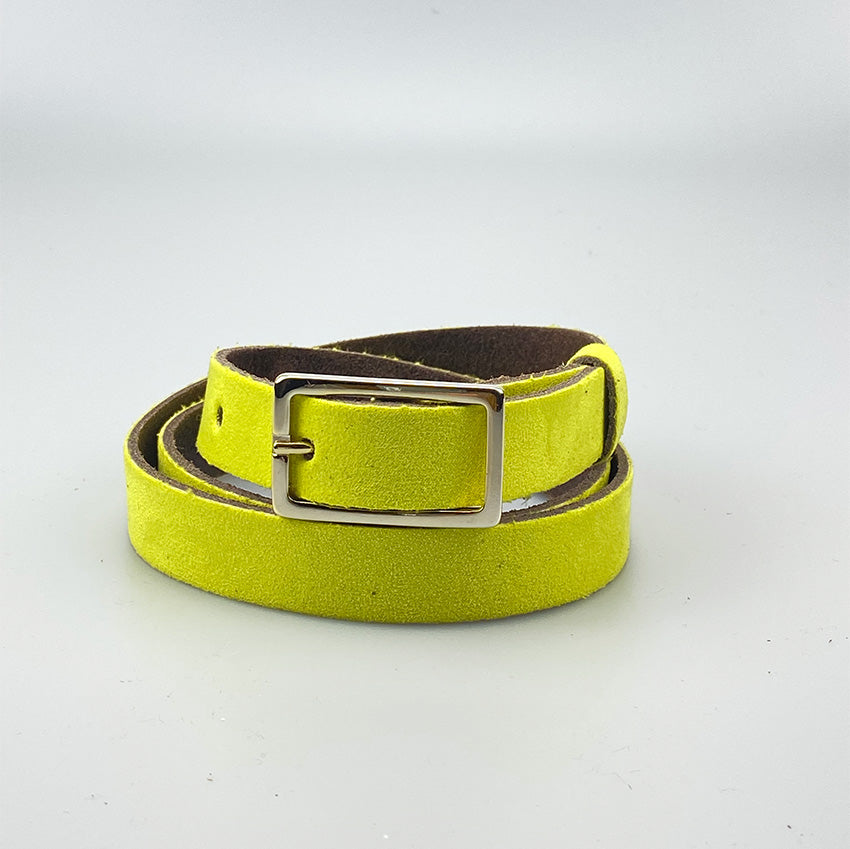 Feetje - 2cm rechthoek gloss gesp geel - LEEF mode en accessoires