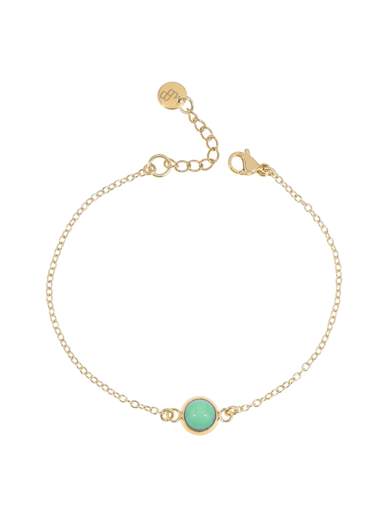 Fijn armbandje met gemstone in kastje Turquoise