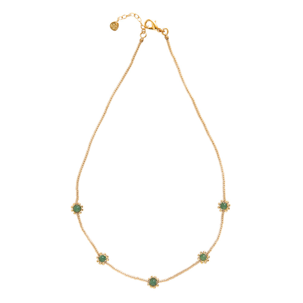 Flourish Aventurine Necklace GC Aventurine - LEEF mode en accessoires