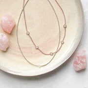 Flourish Rose Quartz Necklace SC Rose quartz - LEEF mode en accessoires