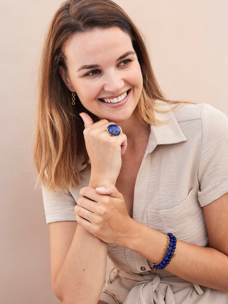 GEMSTONE ARMBAND / BLAUW blauw
