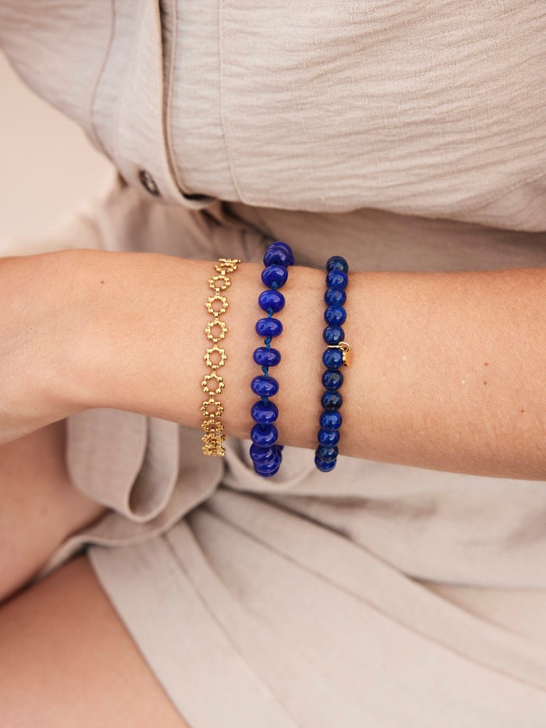 GEMSTONE ARMBAND / BLAUW blauw - LEEF mode en accessoires