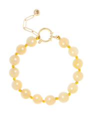 GEMSTONE ARMBAND “GEEL” geel - LEEF mode en accessoires