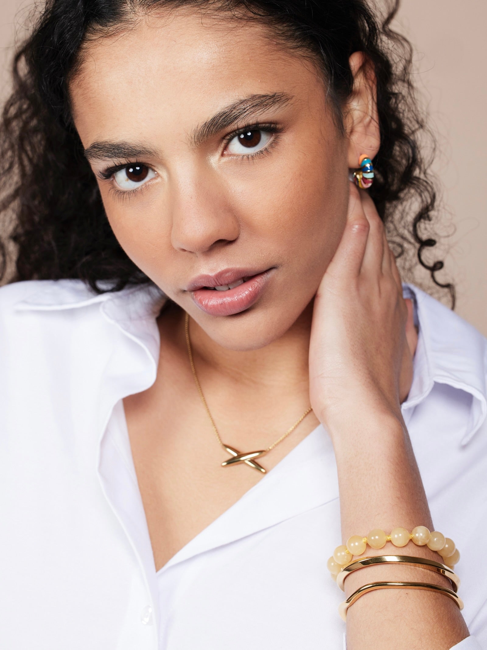 GEMSTONE ARMBAND “GEEL” geel - LEEF mode en accessoires