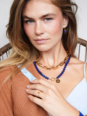GEMSTONE KETTING / BLAUW blauw - LEEF mode en accessoires