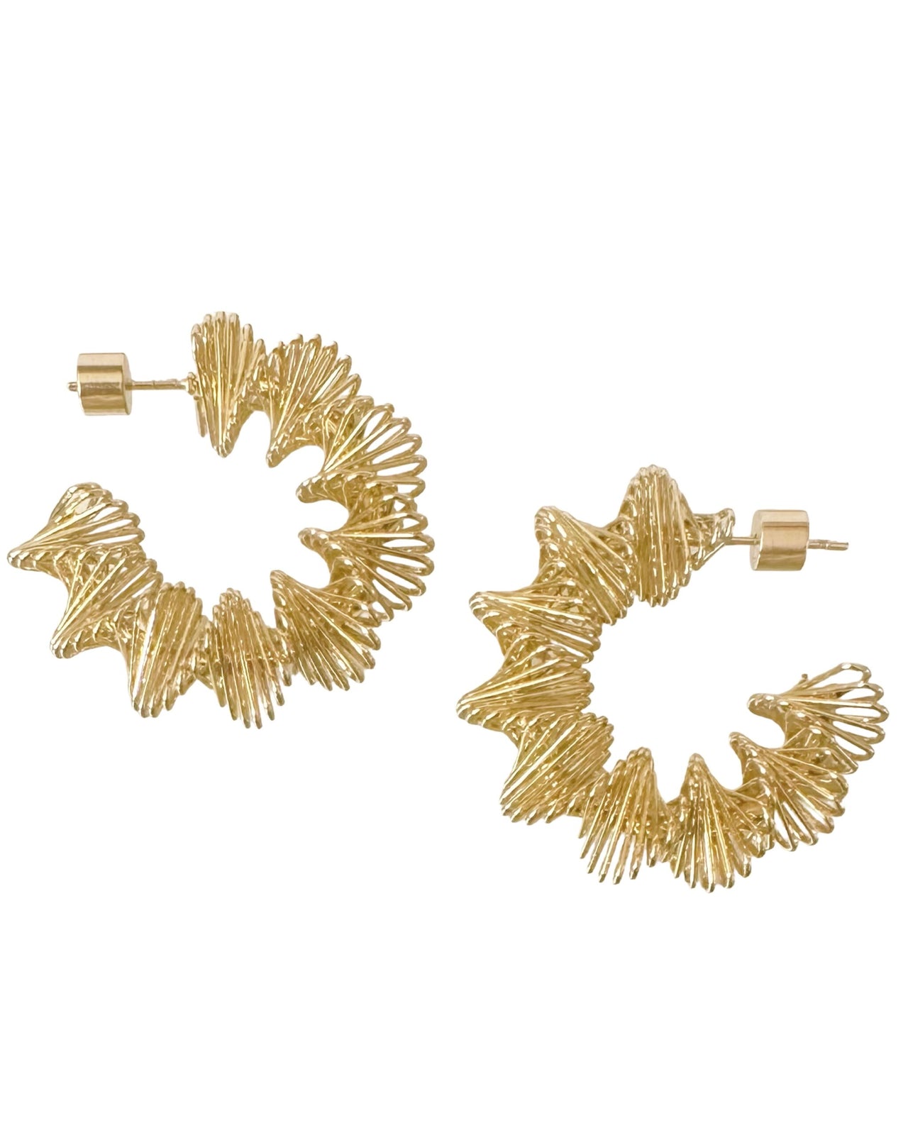 GEOMETRISCHE DRAAD OORRINGEN goud