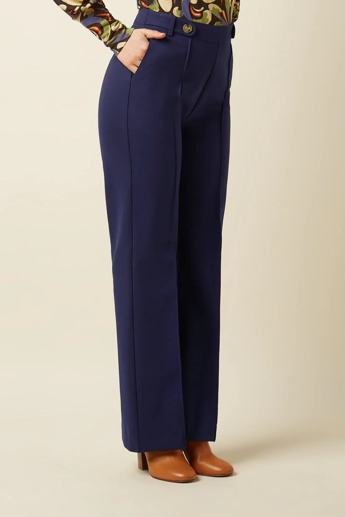 Garbo Pintuck Pants Uni Rodeo 445 Evening Blue