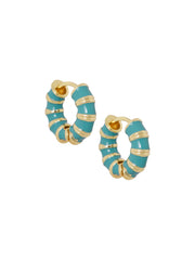 Gehamerde Bloem Oorstekers (4,5cm) goud - LEEF mode en accessoires