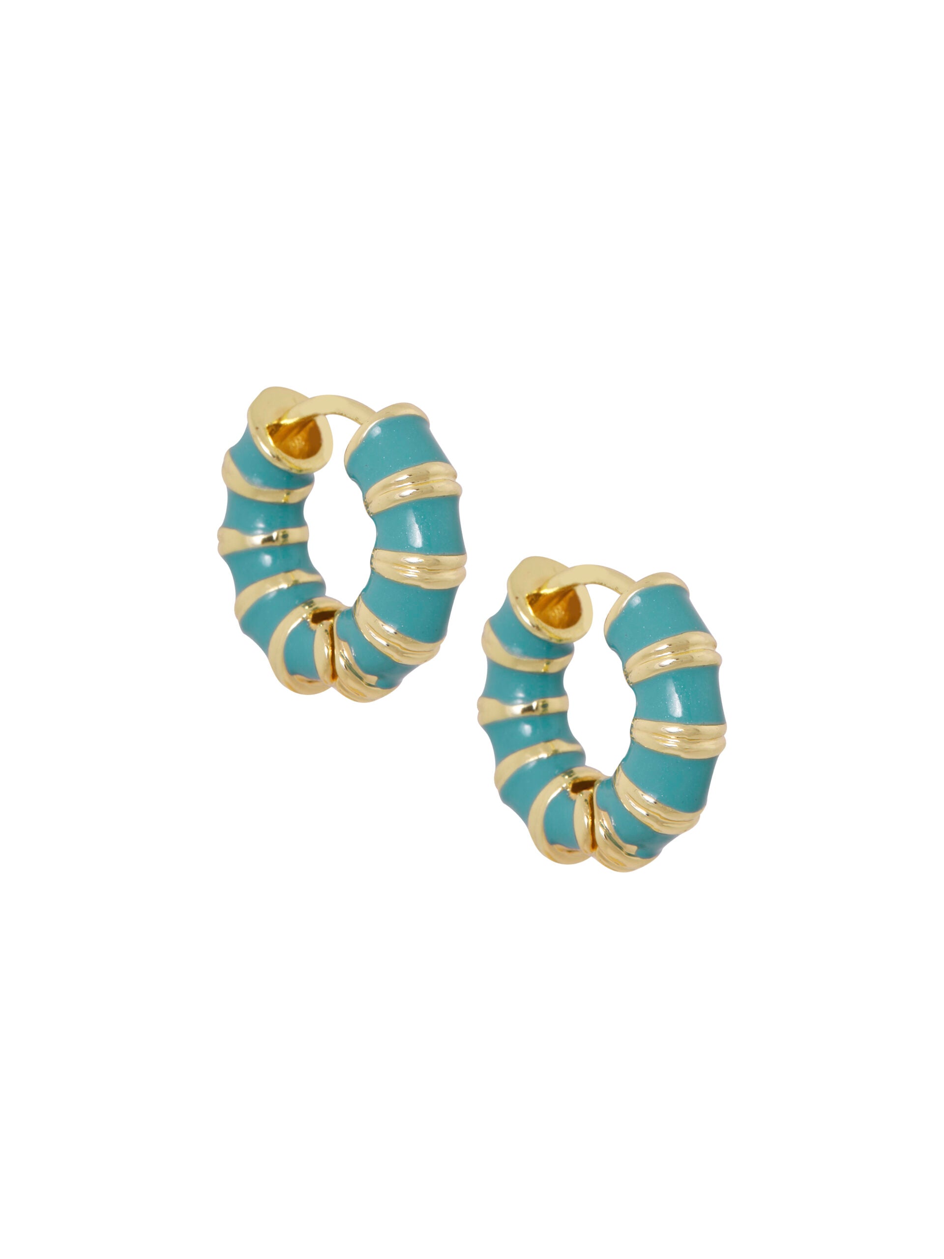 Gehamerde Bloem Oorstekers (4,5cm) goud - LEEF mode en accessoires