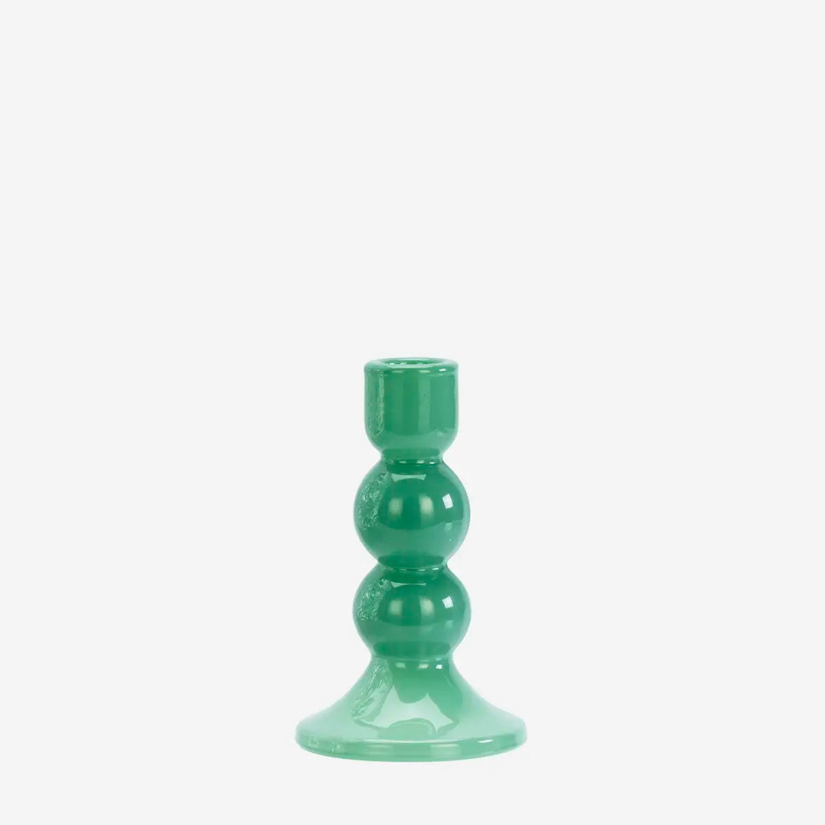 Glass Candle Holder H14.50cm Green - LEEF mode en accessoires