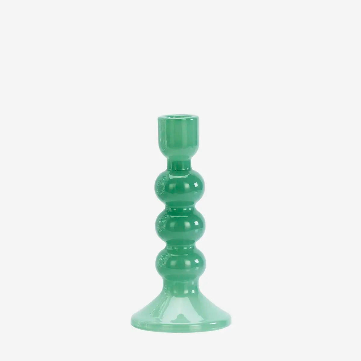 Glass Candle Holder H:18cm Green - LEEF mode en accessoires