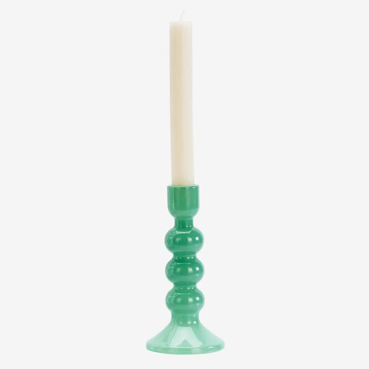 Glass Candle Holder H:18cm Green - LEEF mode en accessoires