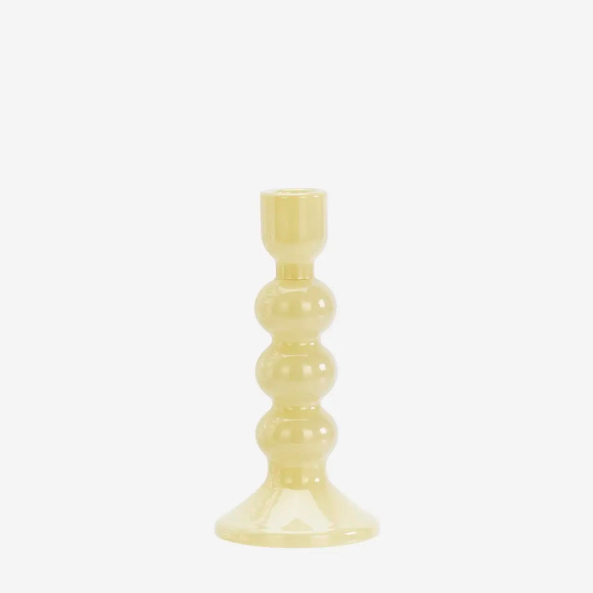 Glass Candle Holder H:18cm Honey - LEEF mode en accessoires