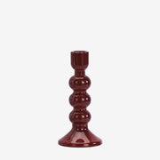 Glass Candle Holder H:18cm Maroon - LEEF mode en accessoires
