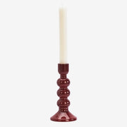 Glass Candle Holder H:18cm Maroon - LEEF mode en accessoires