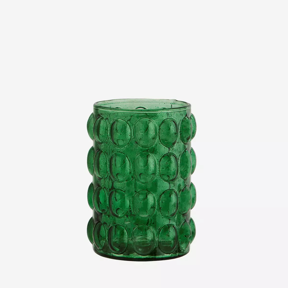 Glass Vase W/Bubbles D:10x13cm Green - LEEF mode en accessoires