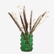 Glass Vase W/Bubbles D:10x13cm Green - LEEF mode en accessoires